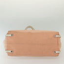 BURBERRY Blue Label Tote Bag Canvas Pink Silver Auth ti3364-5