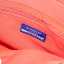 BURBERRY Blue Label Shoulder Bag Raffia Leather Beige Orange gold Auth ti3366-20