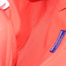 BURBERRY Blue Label Shoulder Bag Raffia Leather Beige Orange gold Auth ti3366-12