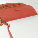 BURBERRY Blue Label Shoulder Bag Raffia Leather Beige Orange gold Auth ti3366-7