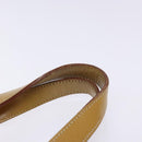 Burberrys Tote Bag Leather Beige Gold Auth ti3367-8
