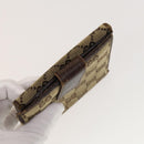 GUCCI GG Canvas GG Supreme Wallet Leather PVC 4Set Beige Pink Auth ti3368-10