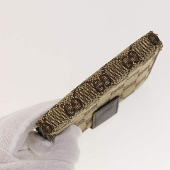 GUCCI GG Canvas GG Supreme Wallet Leather PVC 4Set Beige Pink Auth ti3368