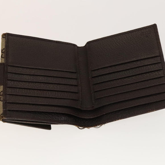 GUCCI GG Canvas GG Supreme Wallet Leather PVC 4Set Beige Pink Auth ti3368