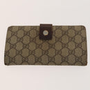 GUCCI GG Canvas GG Supreme Wallet Leather PVC 4Set Beige Pink Auth ti3368-14