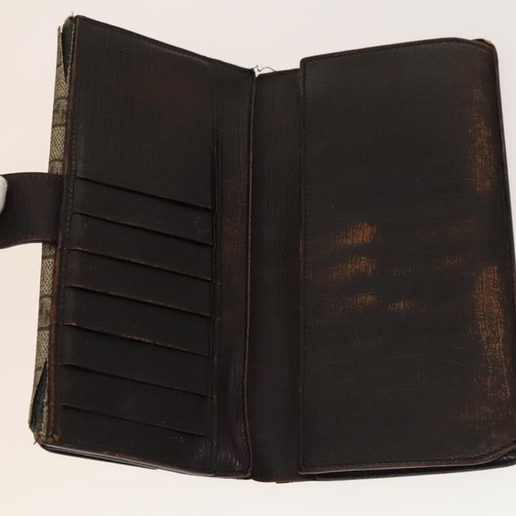 GUCCI GG Canvas GG Supreme Wallet Leather PVC 4Set Beige Pink Auth ti3368