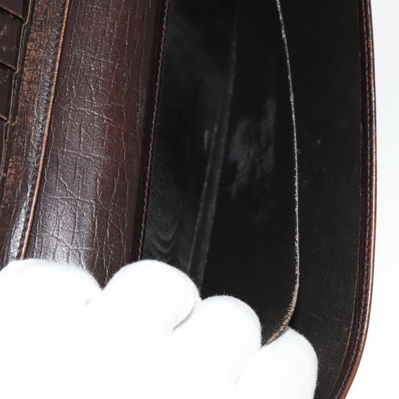 GUCCI GG Canvas GG Supreme Wallet Leather PVC 4Set Beige Pink Auth ti3368