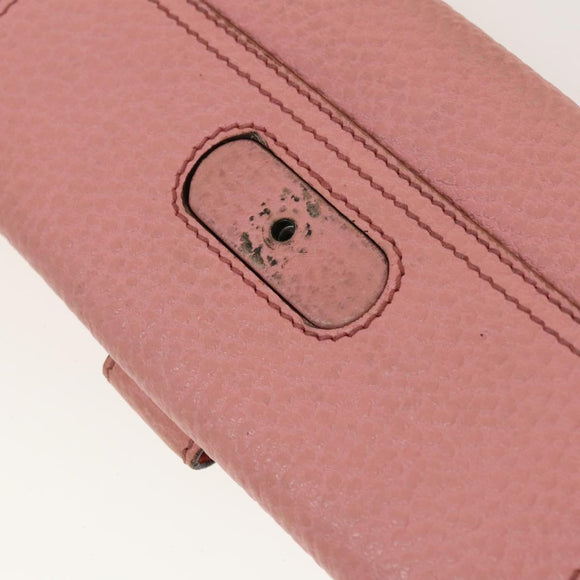 GUCCI GG Canvas GG Supreme Wallet Leather PVC 4Set Beige Pink Auth ti3368