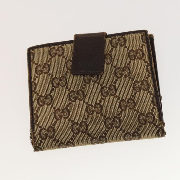 GUCCI GG Canvas GG Supreme Wallet Leather PVC 4Set Beige Pink Auth ti3368