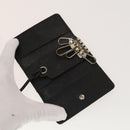 MCM Nova Check Blue Label Key Case Pouch Wallet Canvas Leather 4Set Auth ti3369-11