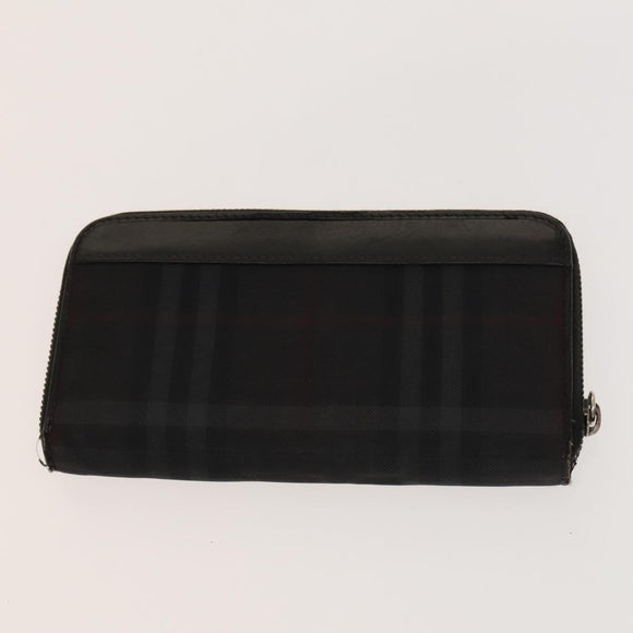 MCM Nova Check Blue Label Key Case Pouch Wallet Canvas Leather 4Set Auth ti3369