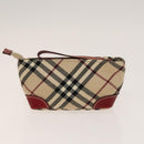 MCM Nova Check Blue Label Key Case Pouch Wallet Canvas Leather 4Set Auth ti3369-3