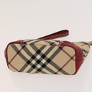 MCM Nova Check Blue Label Key Case Pouch Wallet Canvas Leather 4Set Auth ti3369-5