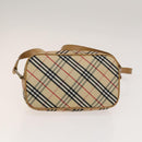 BURBERRY Nova Check Bag Canvas Nylon Leather 3Set Beige Gray Red Auth ti3370-10