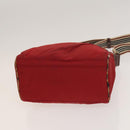 BURBERRY Nova Check Bag Canvas Nylon Leather 3Set Beige Gray Red Auth ti3370-23