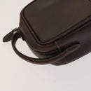 BURBERRY Clutch Bag Leather 2Set Brown Auth ti3373-15