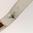 GUCCI GG Canvas Web Sherry Line Belt Canvas 3Set White Beige Auth ti3375-11