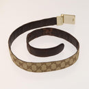 GUCCI GG Canvas Web Sherry Line Belt Canvas 3Set White Beige Auth ti3375-14