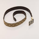 GUCCI GG Canvas Web Sherry Line Belt Canvas 3Set White Beige Auth ti3375-15