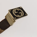 GUCCI GG Canvas Web Sherry Line Belt Canvas 3Set White Beige Auth ti3375-16