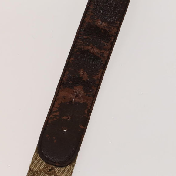 GUCCI GG Canvas Web Sherry Line Belt Canvas 3Set White Beige Auth ti3375