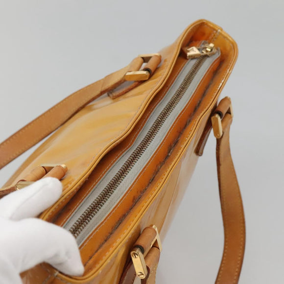 LOUIS VUITTON Monogram Vernis Houston Hand Bag Gris M91053 LV Auth ti3376