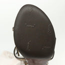 LOUIS VUITTON Mule High Heels Leather 36 1/2 Gold LV Auth ti3381-23