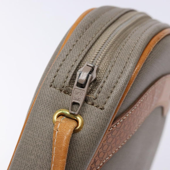 Christian Dior Shoulder Bag Leather Gray Auth ti3384