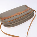 Christian Dior Shoulder Bag Leather Gray Auth ti3384-6