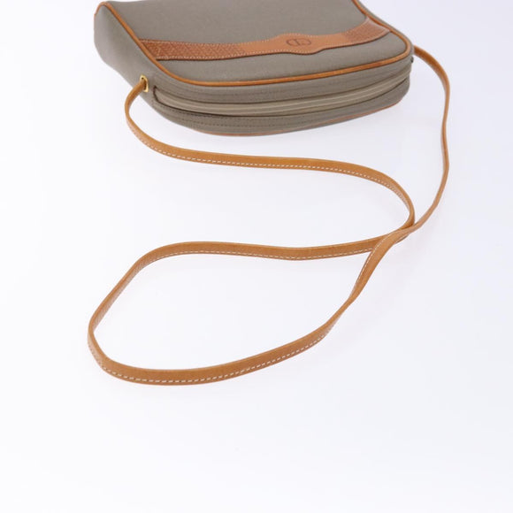 Christian Dior Shoulder Bag Leather Gray Auth ti3384