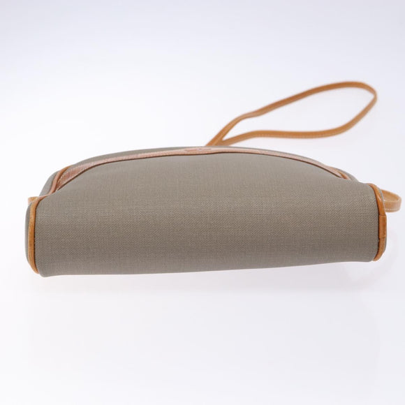 Christian Dior Shoulder Bag Leather Gray Auth ti3384