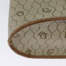 Christian Dior Honeycomb Canvas Shoulder Bag PVC Beige Gold Auth ti3385-15