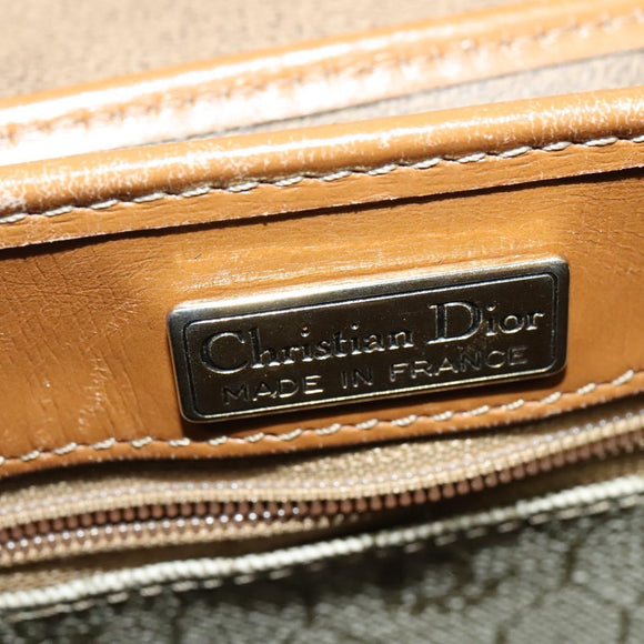 Christian Dior Honeycomb Canvas Shoulder Bag PVC Beige Gold Auth ti3385