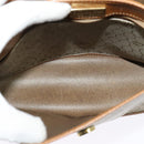 Christian Dior Honeycomb Canvas Shoulder Bag PVC Beige Gold Auth ti3385-12