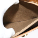 Christian Dior Honeycomb Canvas Shoulder Bag PVC Beige Gold Auth ti3385-19