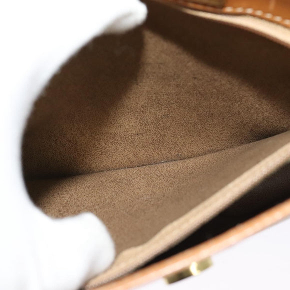 Christian Dior Honeycomb Canvas Shoulder Bag PVC Beige Gold Auth ti3385