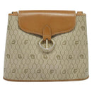 Christian Dior Honeycomb Canvas Shoulder Bag PVC Beige Gold Auth ti3385-13