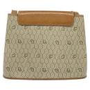 Christian Dior Honeycomb Canvas Shoulder Bag PVC Beige Gold Auth ti3385-2