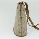 Christian Dior Honeycomb Canvas Shoulder Bag PVC Beige Gold Auth ti3385-3
