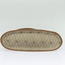 Christian Dior Honeycomb Canvas Shoulder Bag PVC Beige Gold Auth ti3385-5