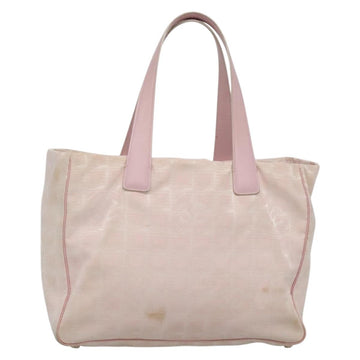 CHANEL New Travel Line Tote Bag Nylon Pink Gold CC Auth ti3386