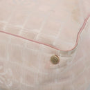 CHANEL New Travel Line Tote Bag Nylon Pink Gold CC Auth ti3386-15