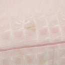 CHANEL New Travel Line Tote Bag Nylon Pink Gold CC Auth ti3386-10