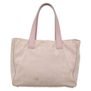 CHANEL New Travel Line Tote Bag Nylon Pink Gold CC Auth ti3386-13