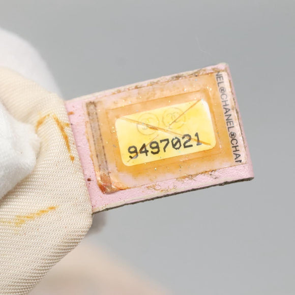 CHANEL New Travel Line Tote Bag Nylon Pink Gold CC Auth ti3386