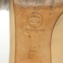 CHANEL Pumps High heels Leather Beige CC Auth ti3387-11