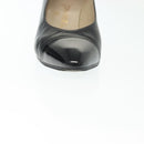 CHANEL pumps High heels Leather 35 1/2 Black CC Auth ti3388-11
