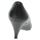 CHANEL pumps High heels Leather 35 1/2 Black CC Auth ti3388-3