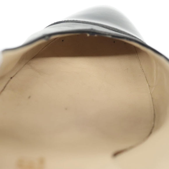 CHANEL pumps High heels Leather 35 1/2 Black CC Auth ti3388