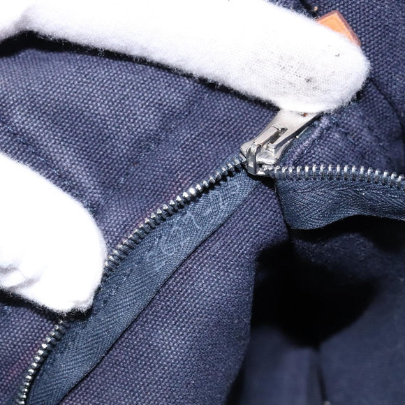 HERMES Fourre Tout PM Hand Bag Canvas Navy Auth ti3389